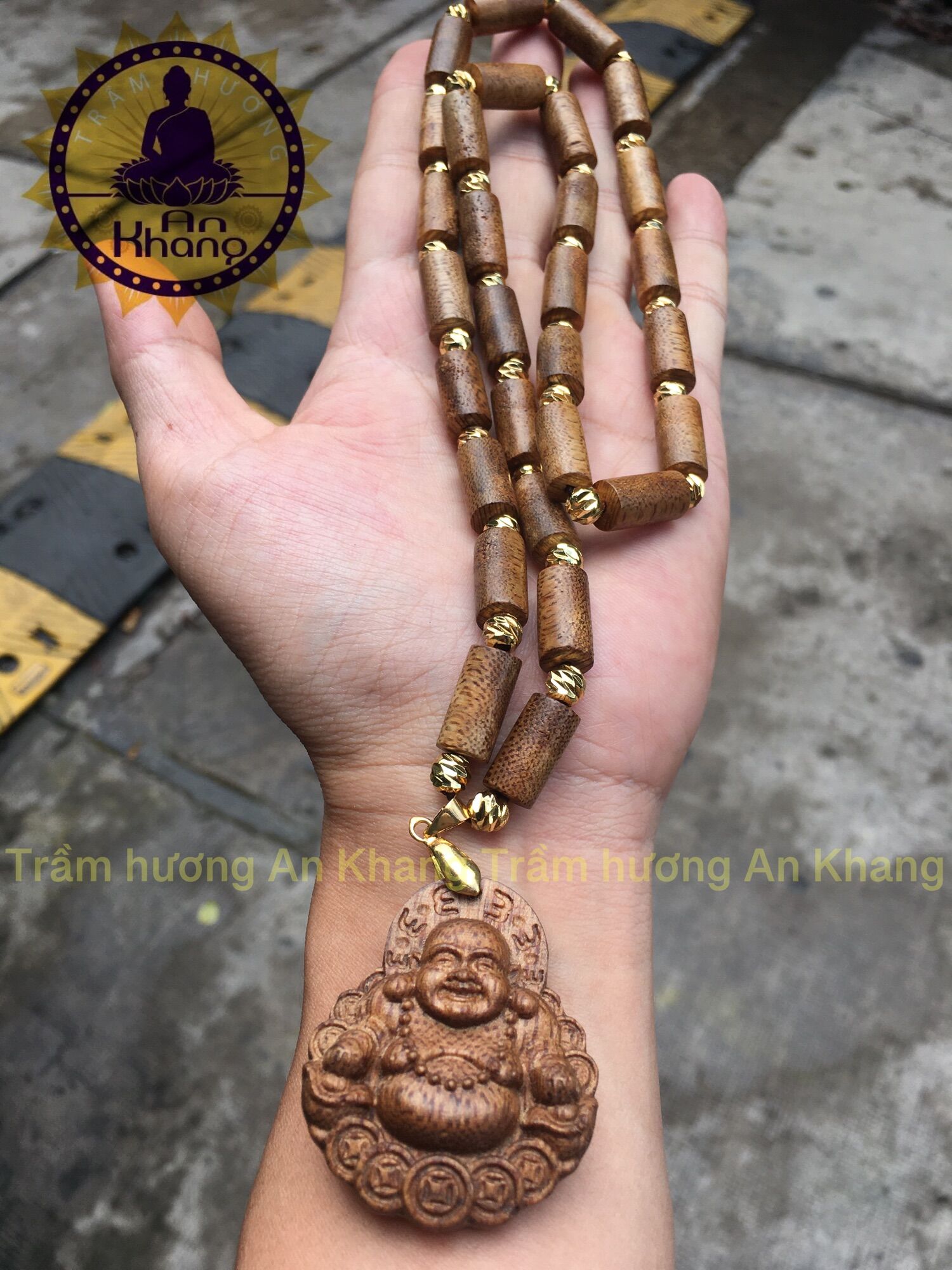 Dây chuyền trầm hương tốc tự nhiên