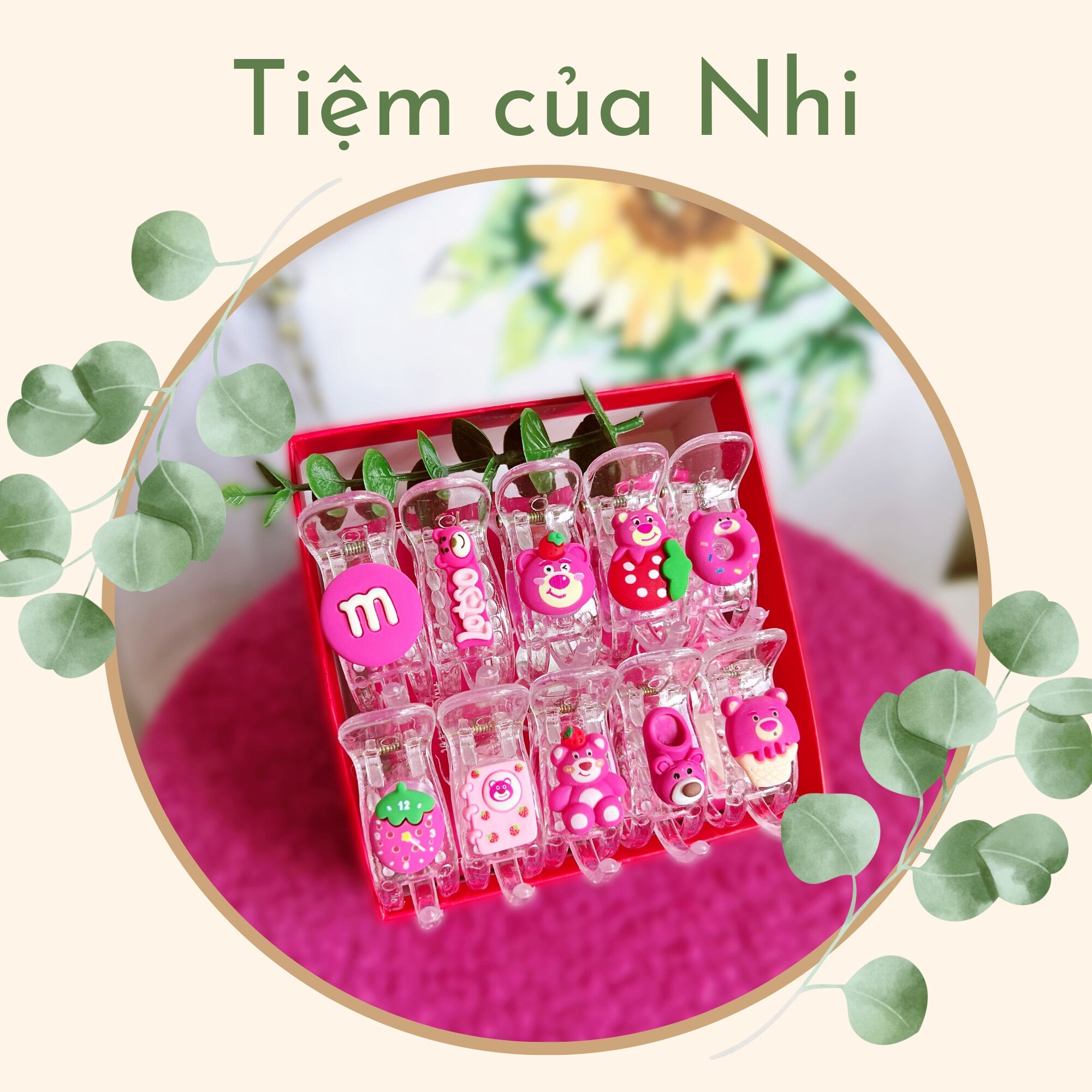 Set 10 kẹp tóc càng cua 3 răng