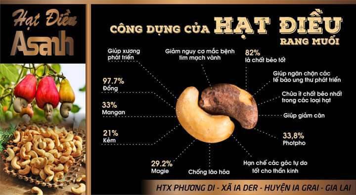 Hạt điều rang muối Asanh 400gram