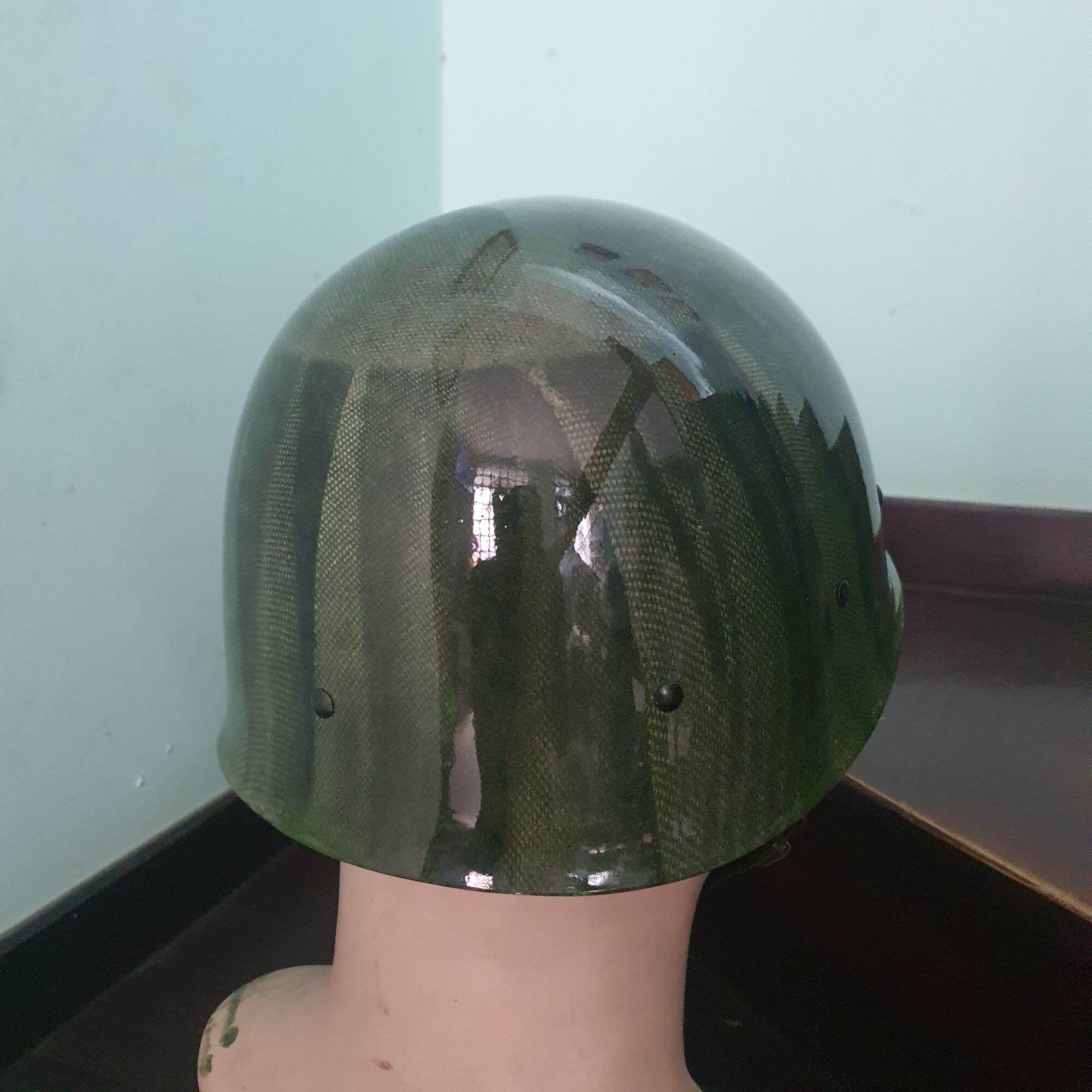 Nón cối lòng dây vân gỗ xanh rêu