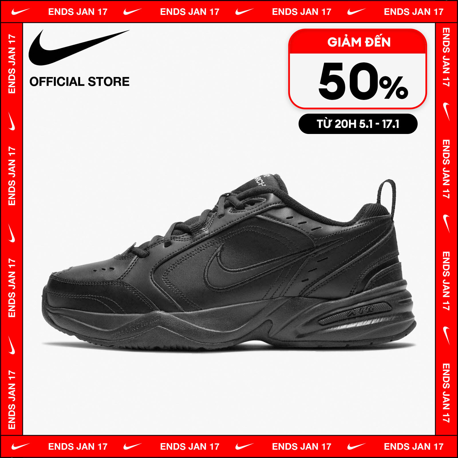 [TỪ 15-17.1 I VOUCHER 35%] Giày Thể Thao Nike Men's Air Max Monarch IV Shoes - Black