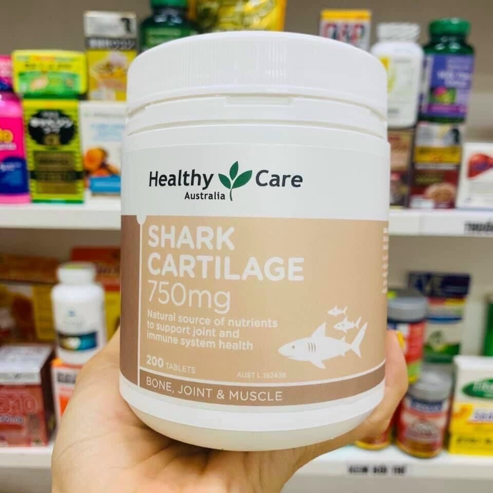 Sụn vi cá mập healthy care 750mg 200 viên - chính hãng úc