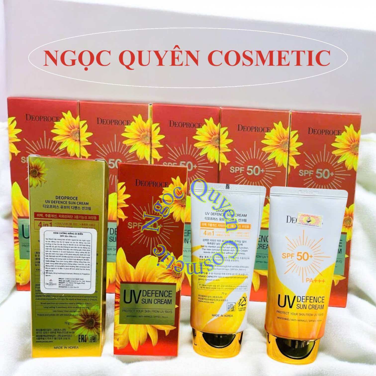 (Tem phụ + Date 2028) Kem Chống Nắng Deoproce Sps 50+ Hàn Quốc