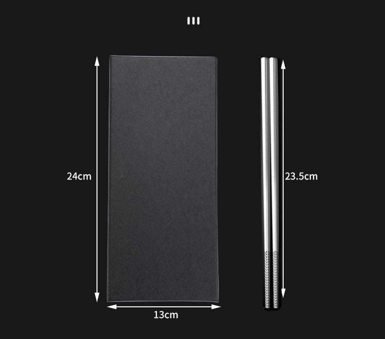 Set 5 đôi đũa inox 304/316 cao cấp có hộp