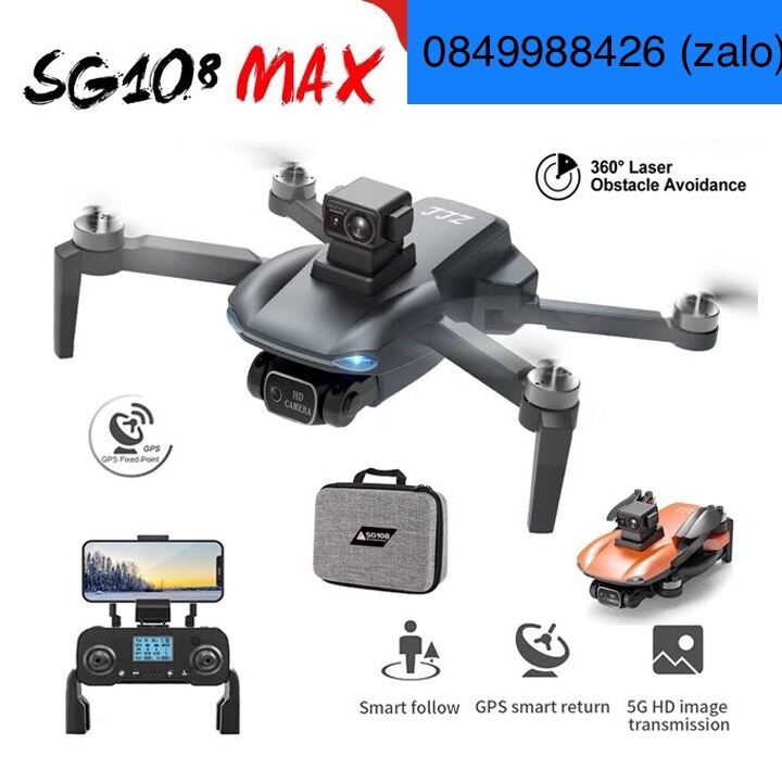 Máy bay điều khiển từ xa Flycam SG108 Max GPS Camera 4K Có Cảm Biến Tránh Vật Cản Động Cơ Không Chổi