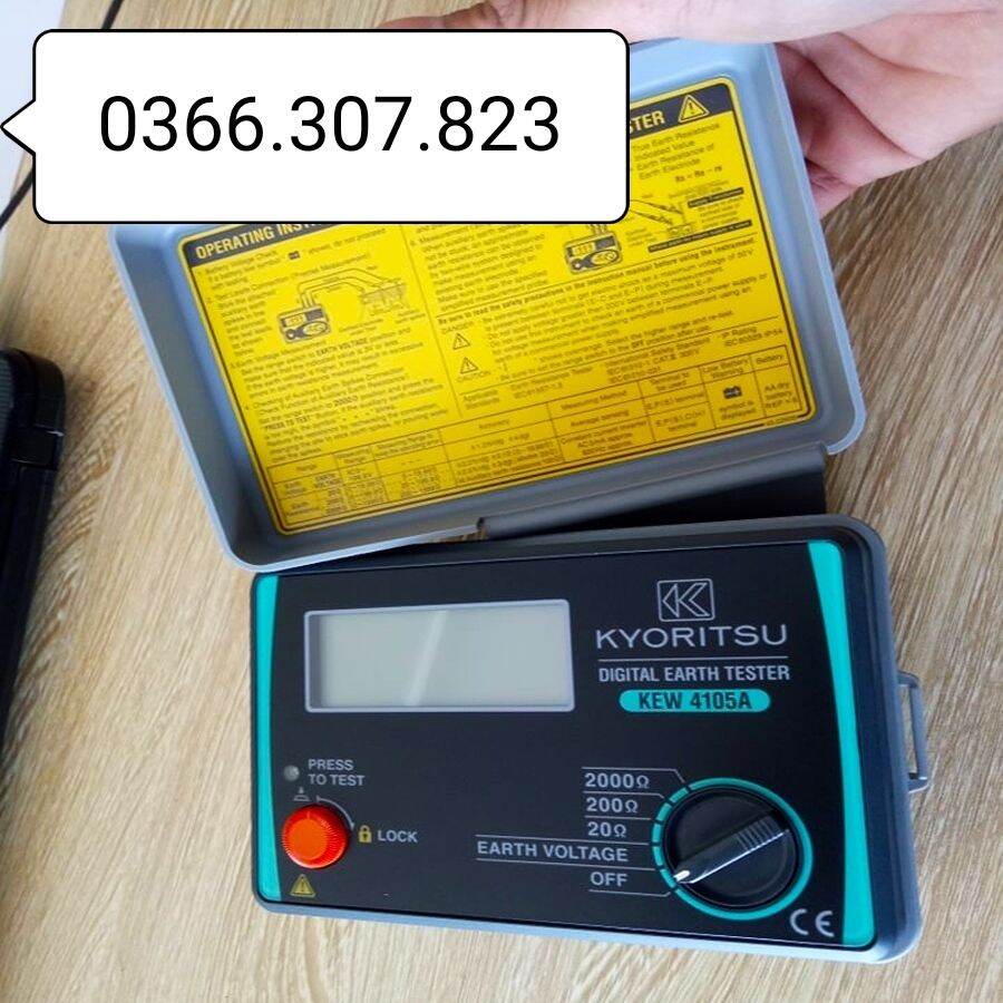[HCM]Đồng hồ đo điện trở đất số điện tử KYORITSU-4105A