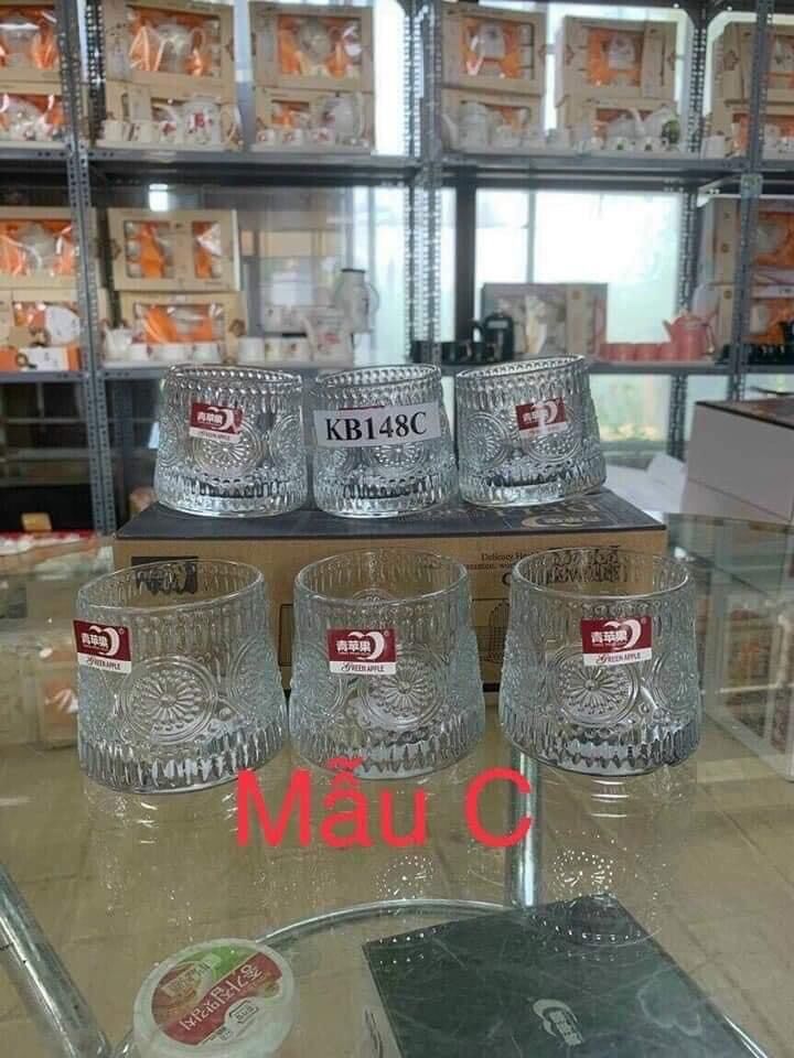 Bộ 6 cốc thuỷ tinh lùn Deli