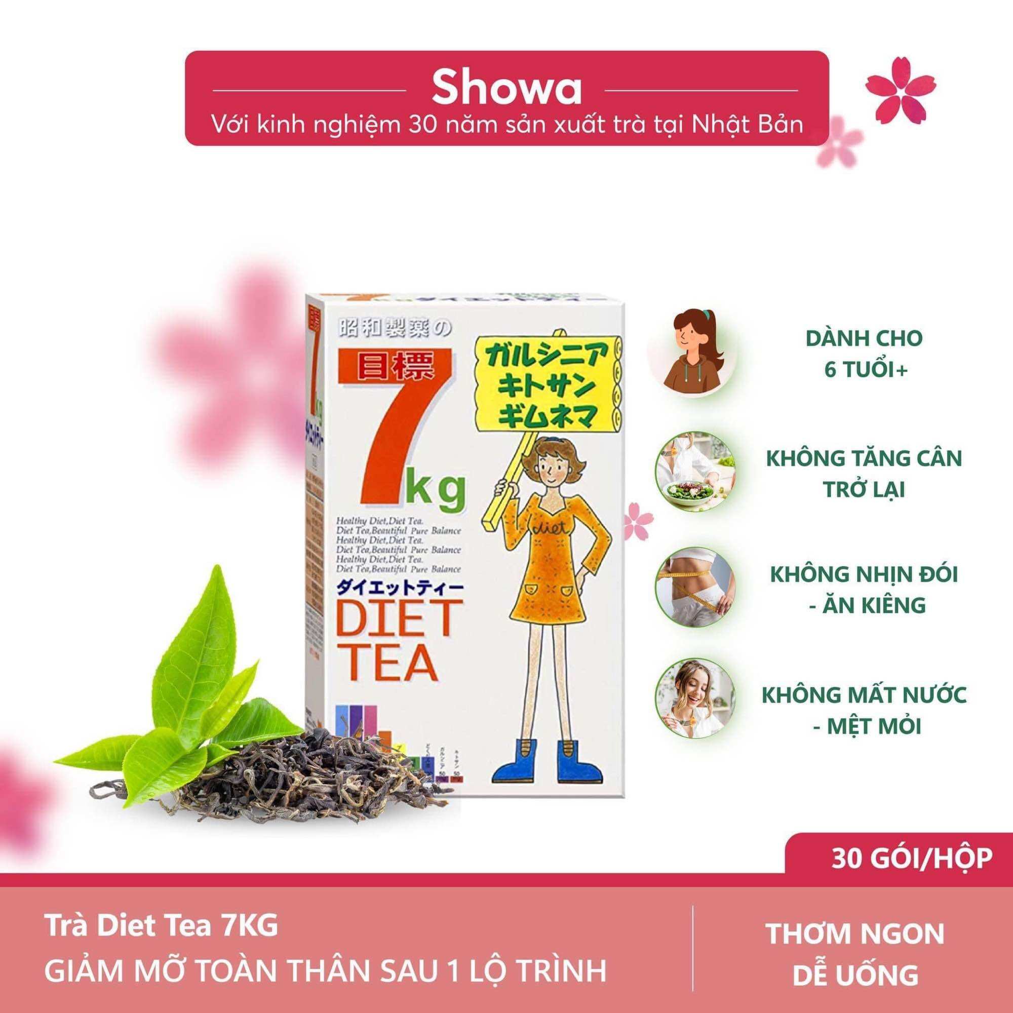 Trà giảm câ.n 7kg Diet Tea đốt cháy m.ỡ thừa Nhật Bản