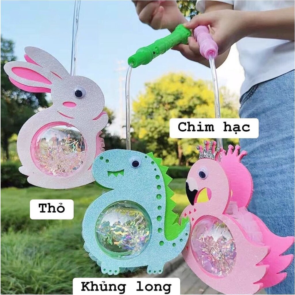 Đèn lồng trung thu hình thú, Đồ chơi trung thu cho bé, Đèn lồng thỏ, thiên nga, khủng long, phát sáng Hottrend