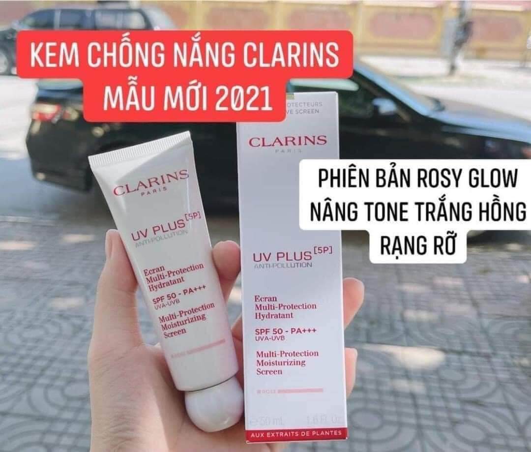 Kem chống nắng clarins rosy glow spf 50 pa+++ 50ml mẫu mới