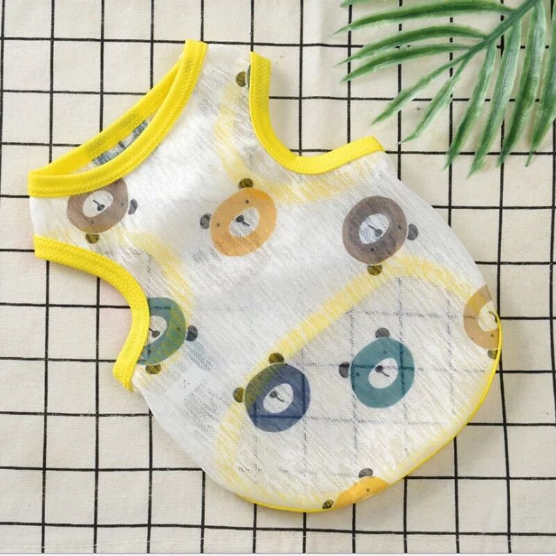 Áo hè cho thú cưng - Áo thun sát nách cotton con vật cho chó mèo thú cưng