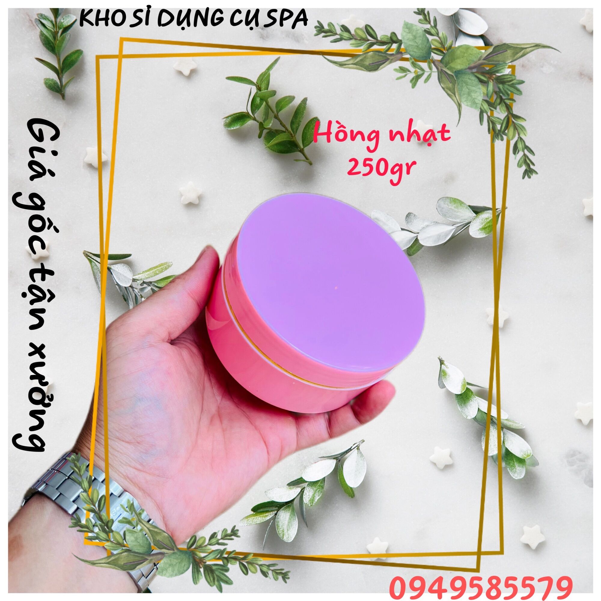 10 hũ 200gr màu hồng nhạt