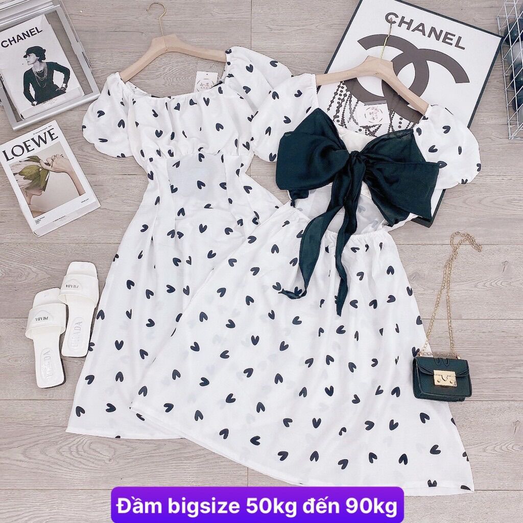 (SHOP TÁO ĐỎ BIGSIZE 50kg đến 90kg) ĐẦM TAY PHỒNG CỘT NƠ LƯNG BIGSIZE