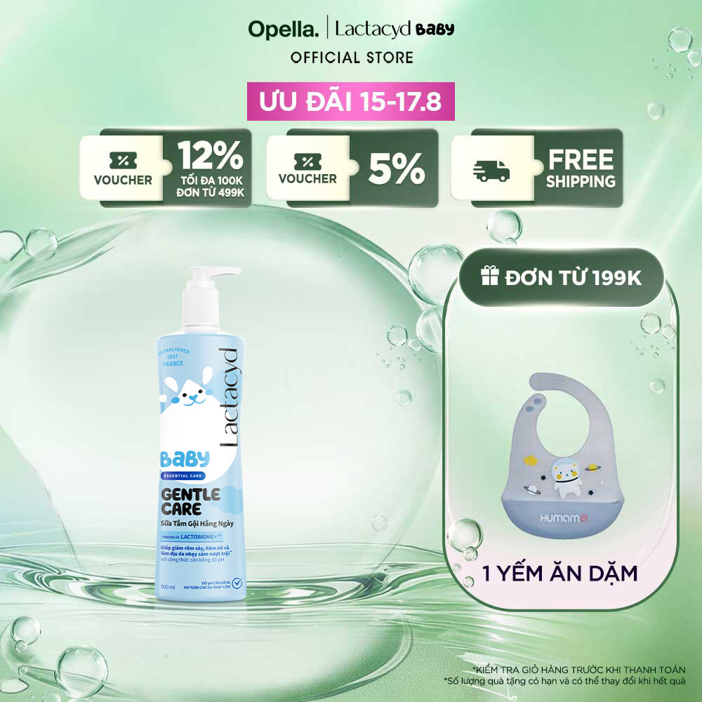 Sữa Tắm Gội Trẻ Em Lactacyd Baby Gentle Care Bảo Vệ Dịu Nhẹ Cho Làn Da Nhạy Cảm 500ml