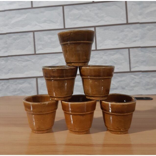 Combo 6c tách trà bằng sành cổ xưa