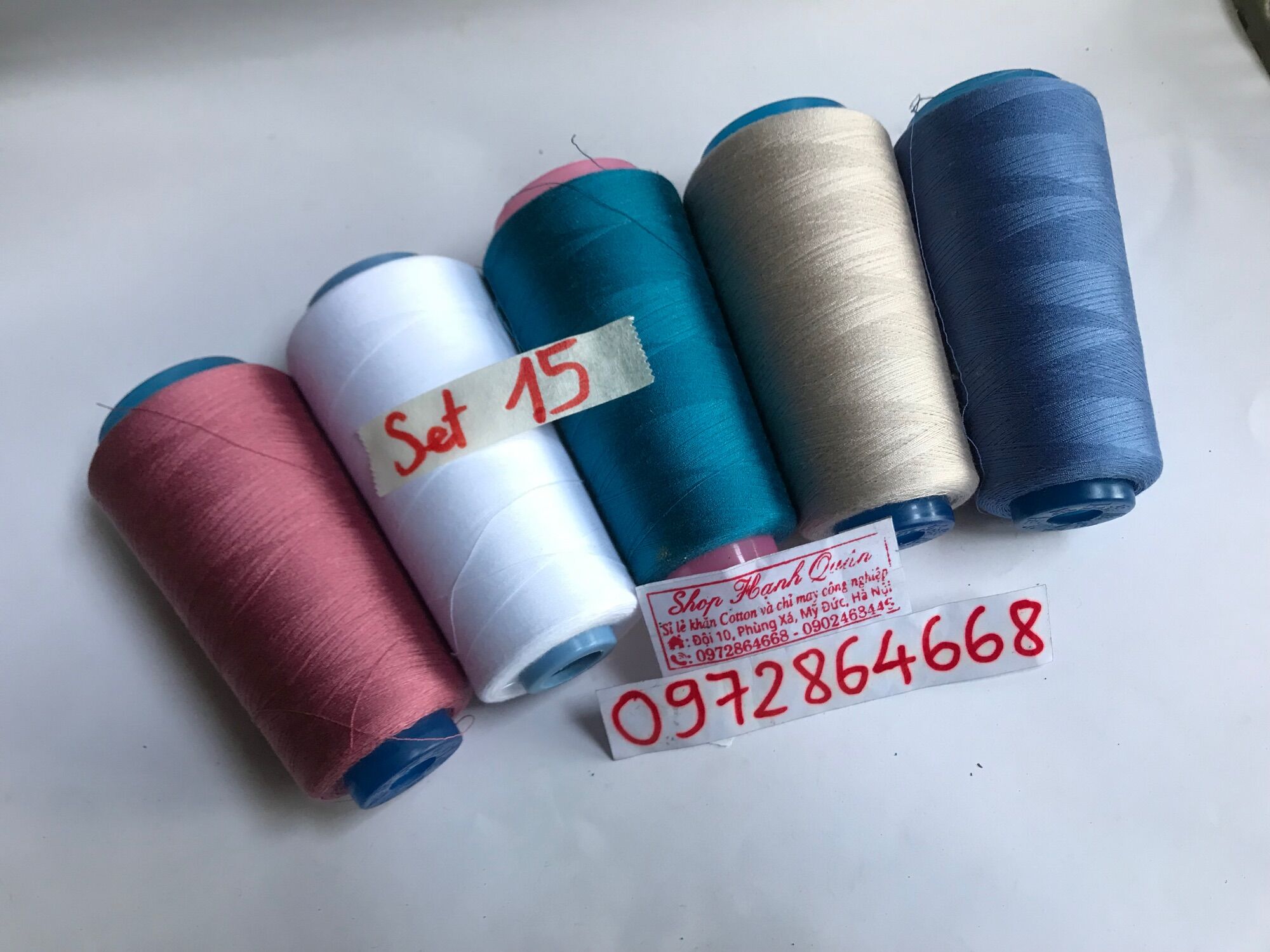 Set of 5 Rolls of Sewing Thread, 2500m Long/1 Roll