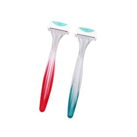 Set 2 dao cạo vùng Bikini Kai - màu xanh đỏ