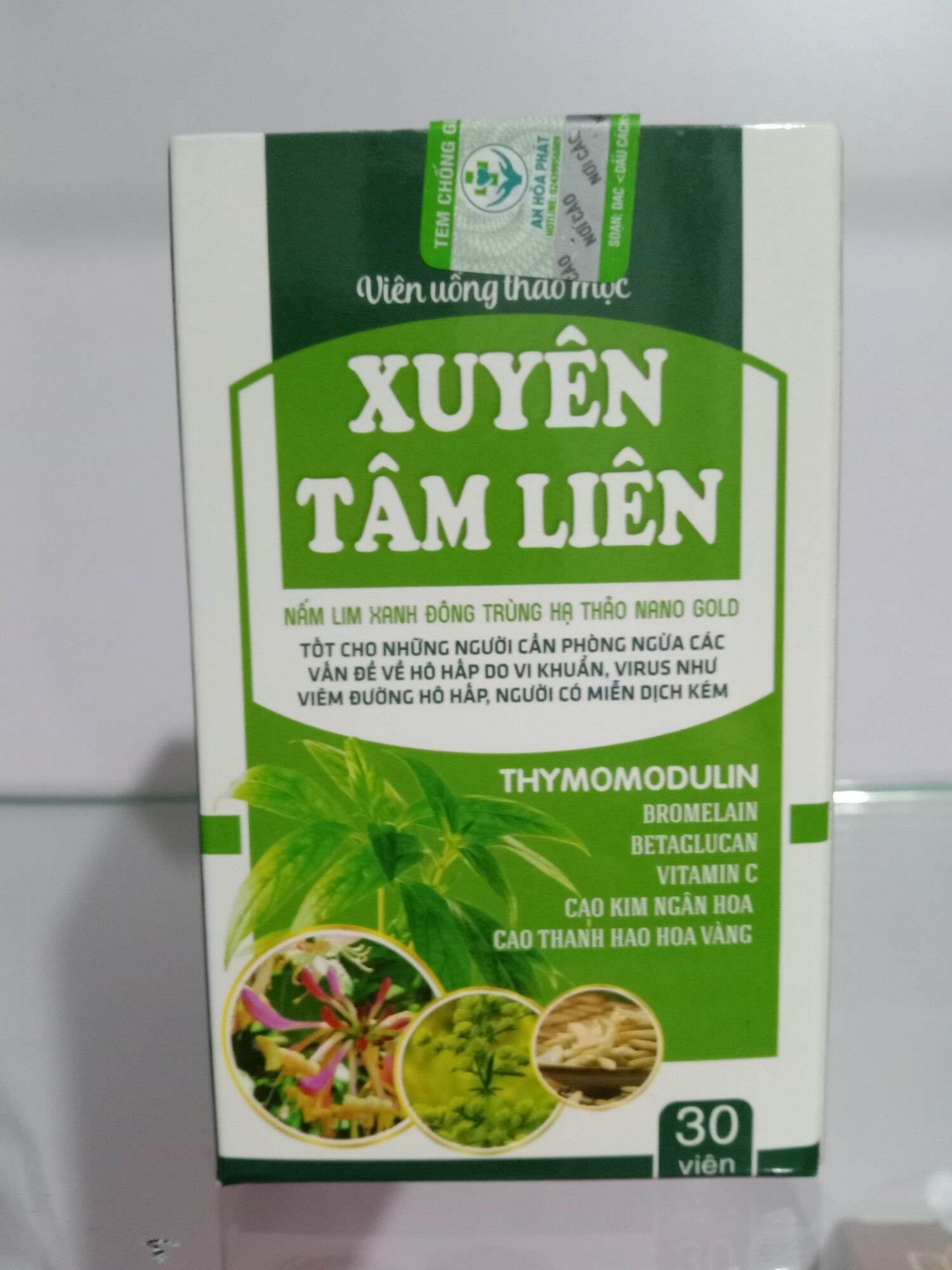 Viên Xuyên Tâm Liên Traphaco - Giảm Ho Viêm Phế Quản.