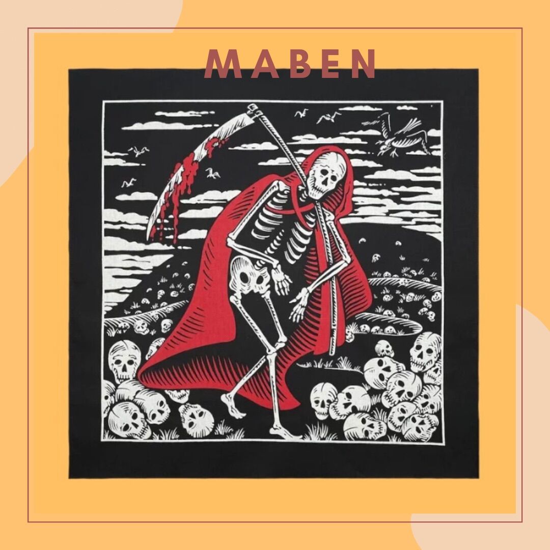 Khăn bandana cotton hoạ tiết lạ size 55x55cm - Maben