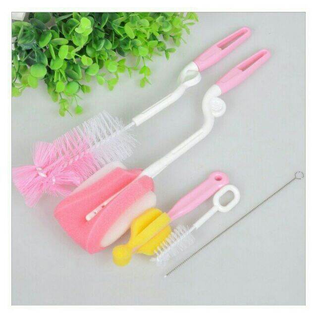 Bộ dụng cụ cọ ly, bình sữa 5 chi tiết