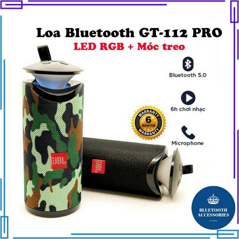 Loa bluetooth, loa jbl mini gt-112 đèn led nhiều màu, pin cực trâu