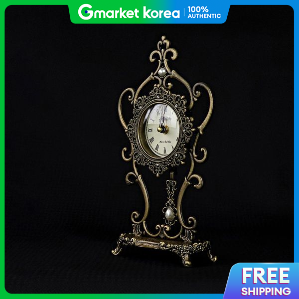 Đồng hồ quả lắc để bàn hình trái tim trang trí nội thất thiết kế cổ điển dễ thương.