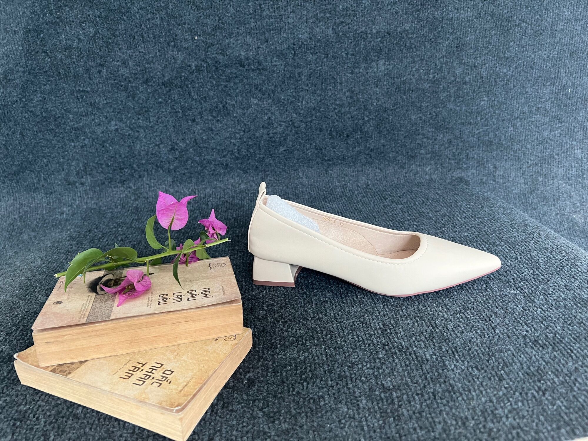 Giày công sở mũi nhọn đế 3cm,Giày cao gót nữ,giày nữ