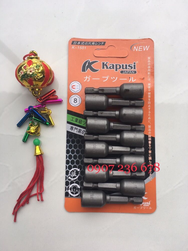 Đầu bắn tôn 8mm kapusi cao cấp, bộ 10 mũi