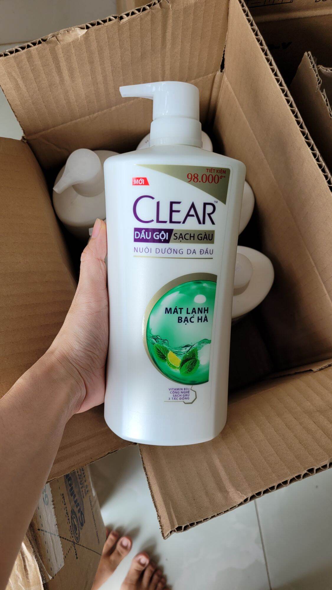 Dầu gội Clear Bạc Hà Sạch Gàu 880g