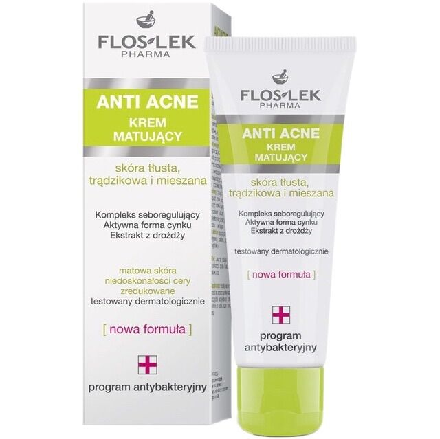 Auth Kem kiểm soát dầu và điều tiết nhờn Floslek Anti Acne Mattifying Cream 50ml