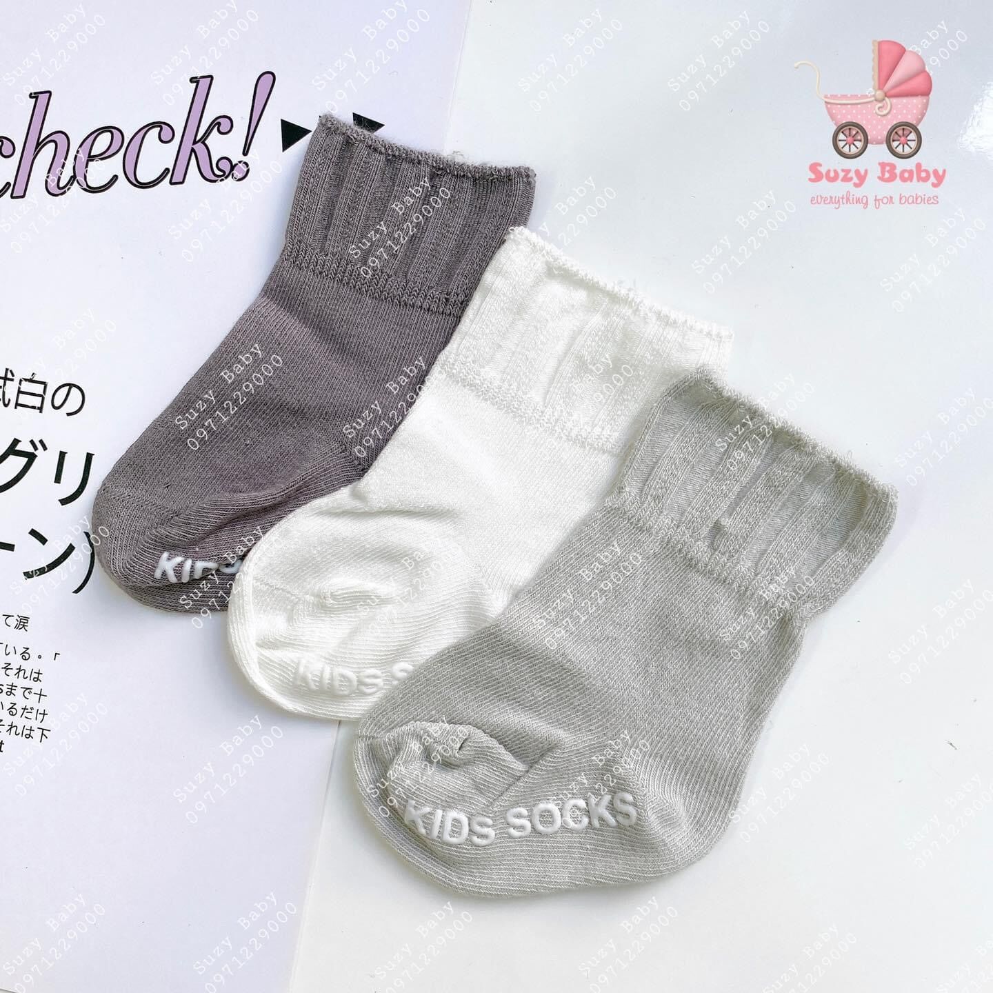 SET 3 TẤT HÀN QUỐC CỔ CAO CHO BÉ