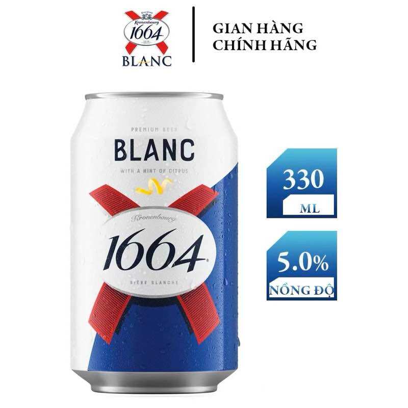 [T1/2025] Bia Blanc 1664 Pháp 330ml thùng 24lon (Trái cây nhập khẩu Q3)