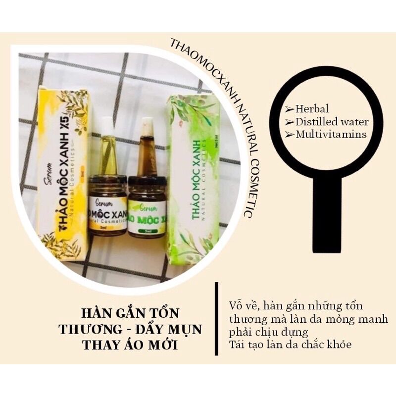 [Sẵn Hàng] Combo Serum Thảo Mộc Xanh (2lọ)