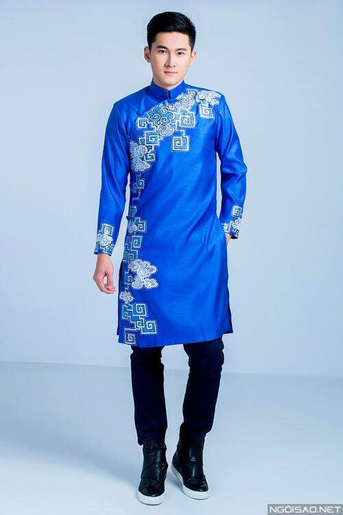 Áo dài nam cao cấp đẹp sang chảnh hàng thiết kế họa tiết in sắc nét giá rẻ Ảnh thật 100%