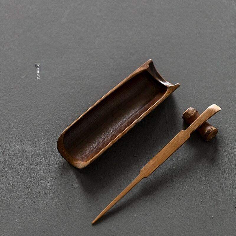 Babson Dimension Ancient Tea Three-piece Set Handmade Bamboo Liujunzi Tea Needle Tea Pick Tea Ceremony Kung Fu Tea Set Accessories