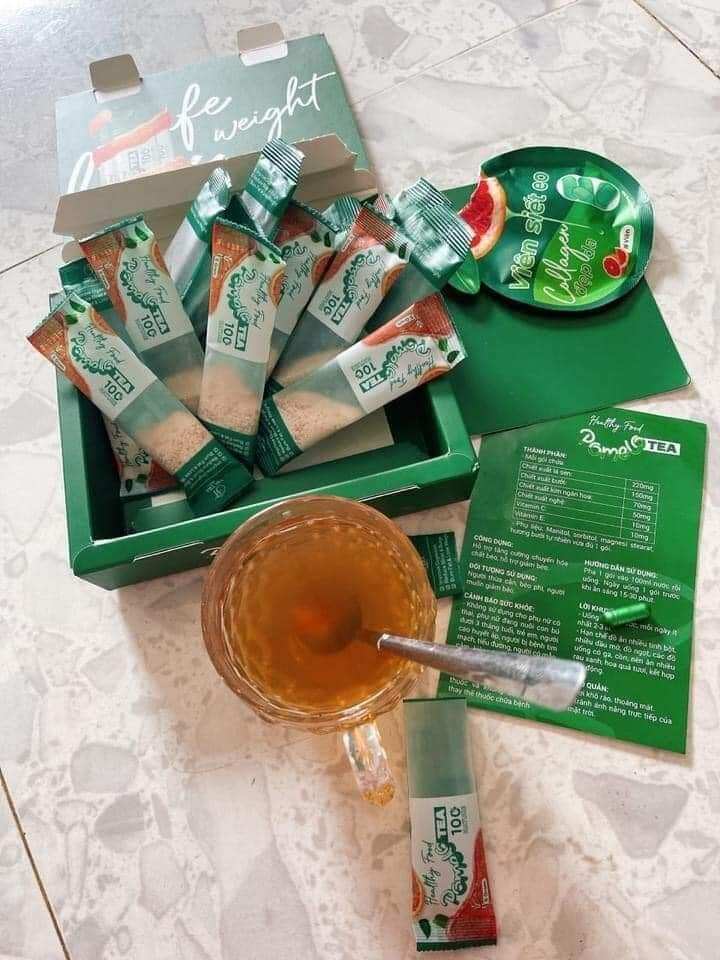 trà giảm cân thảo mộc bưởi mộc trà