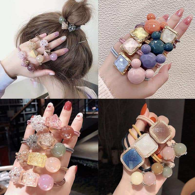 set 20 cột tóc mix lộn xộn