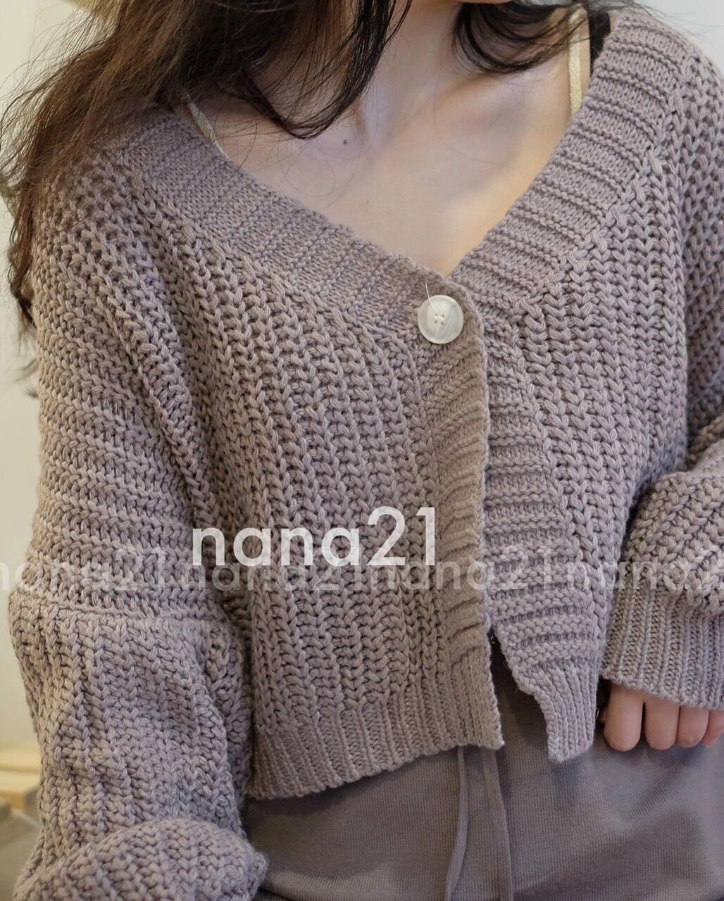 Áo khoác len cardigan 1 cúc siêu xinh