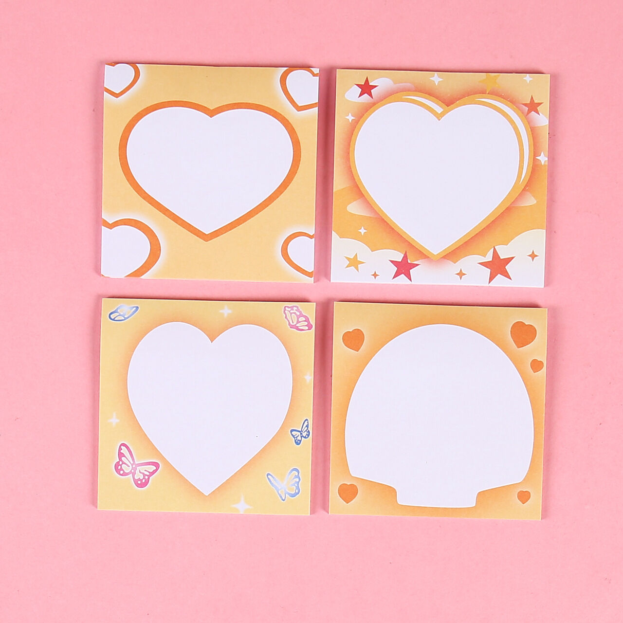 Set 80 tờ giấy note , giấy ghi chú trái tim