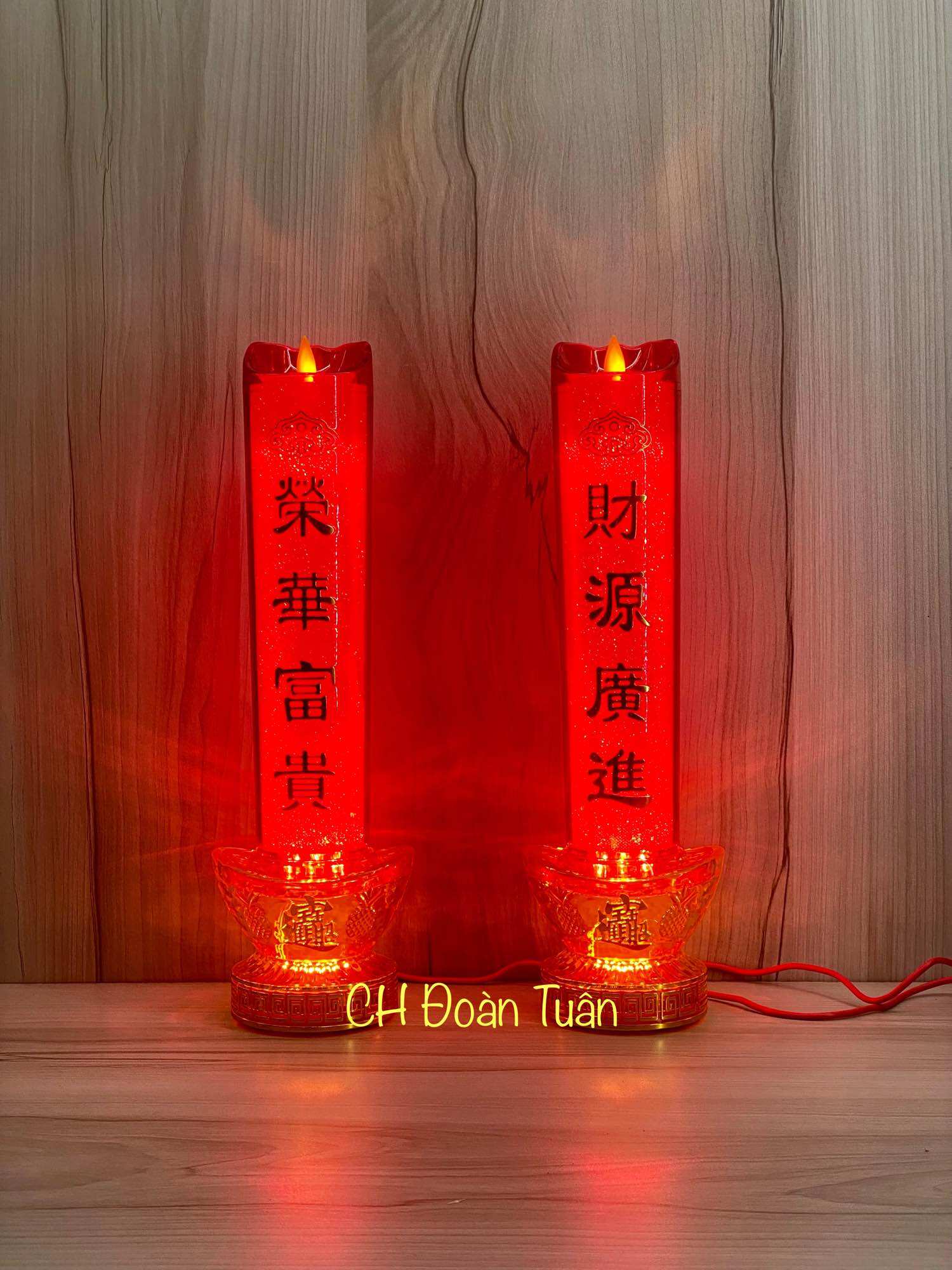 MỘT ĐÔI ĐÈN NẾN ĐIỆN TỬ-ĐÈN CẦY ĐIỆN TỬ 23cm & 36cm