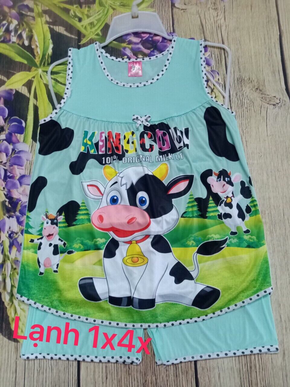 Combo 3 bộ thun lạnh cho bé gái 24-36kg