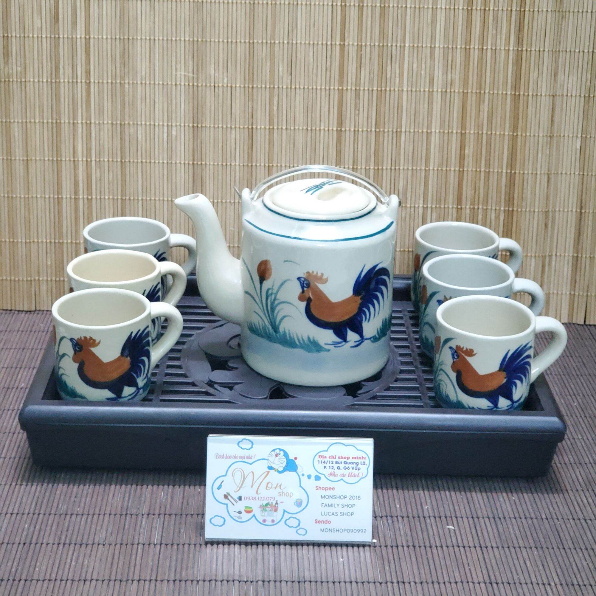 BỘ UỐNG TRÀ 🍵 CON GÀ CAO CẤP 8 MÓN
