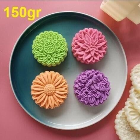 Khuôn trung thu 4 mặt hoa 150g