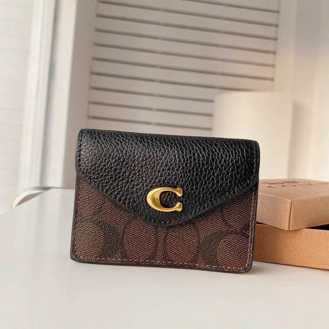Ví C0a**ch Đựng Card nữ siêu xinh da phối Canvas