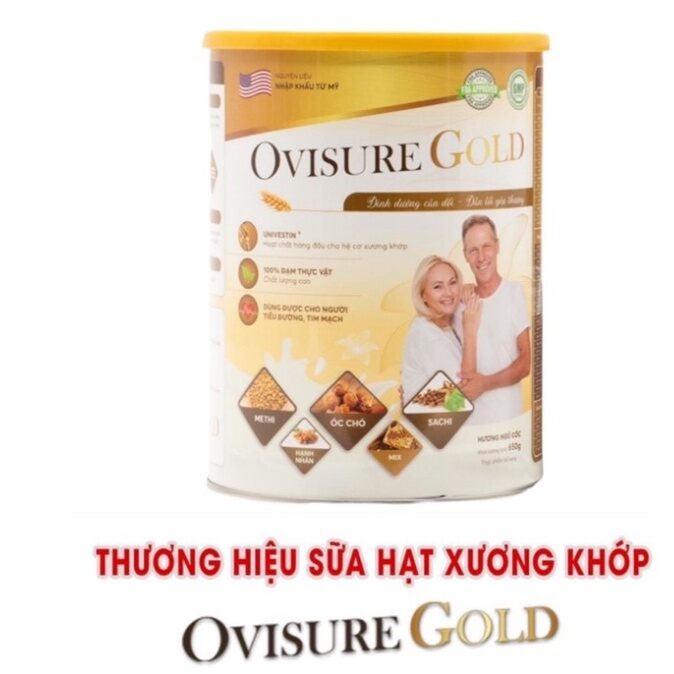 Sữa hạt Ovisure gold sữa hạt xương khớp 650gr hàng chính hãng