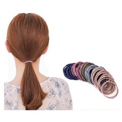 Set 100 dây chun buộc tóc tiện lợi