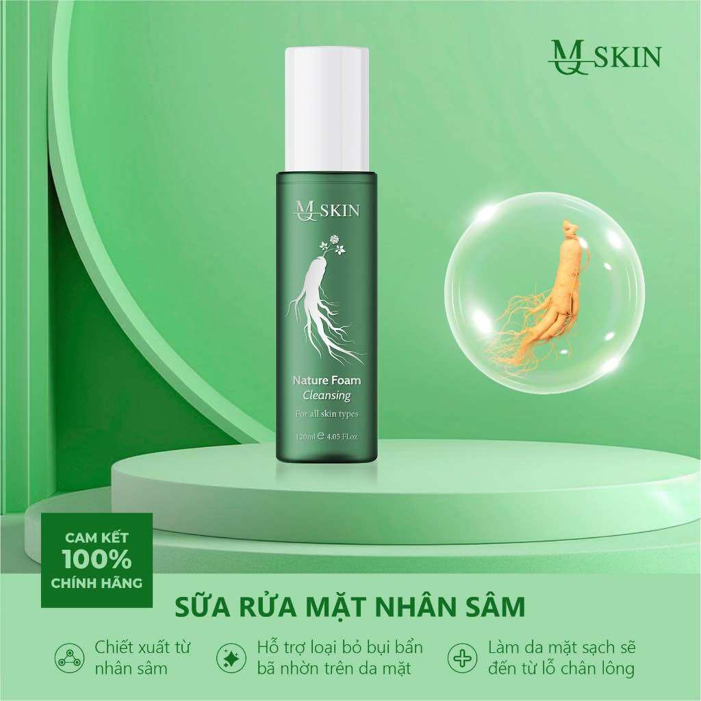 Sữa rửa mặt nhân sâm 120ml Mqskin