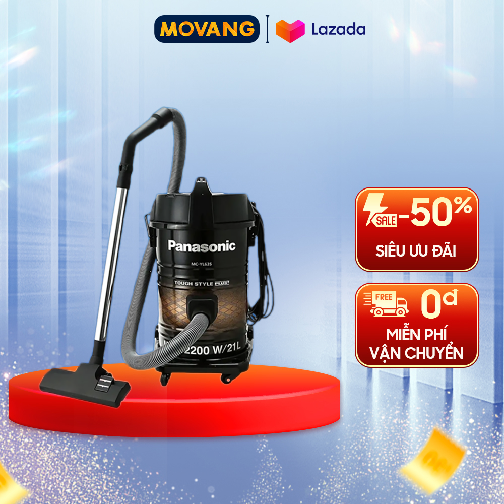 - máy hút bụi panasonic mc-yl635tn46 - loại sản phẩm:túi chứa bụi - bộ lọc:bộ lọc kháng khuẩn - công suất:2200w
