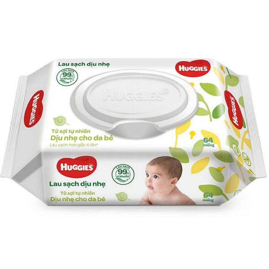 Khăn ướt Huggies không mùi hộp 64 miếng
