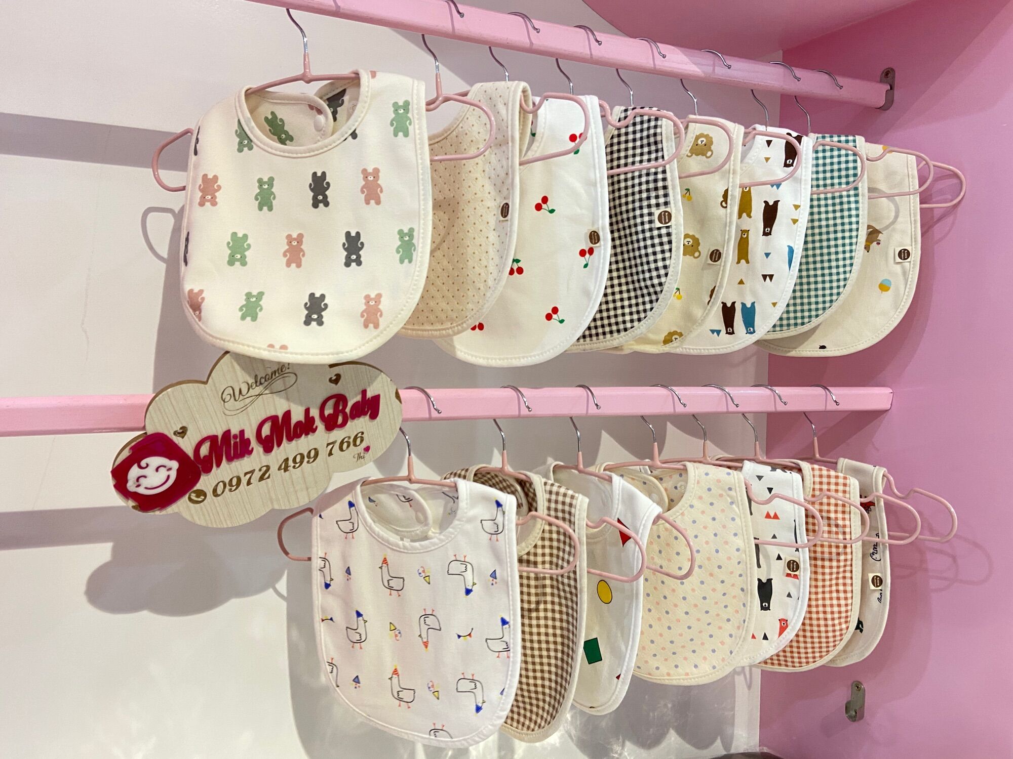 Yếm vải Hàn Quốc cho em bé Bunnie blossom